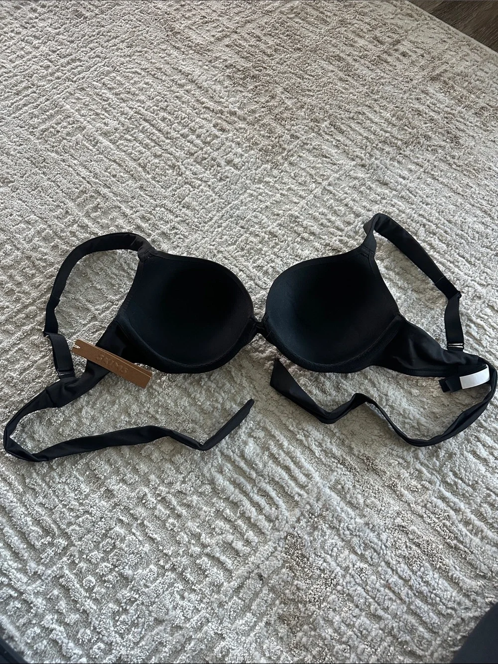 Skims Black Sig Swim Ultimate Push-Up Bikini Top 7 + Cheeky Tanga Bottom S NWT